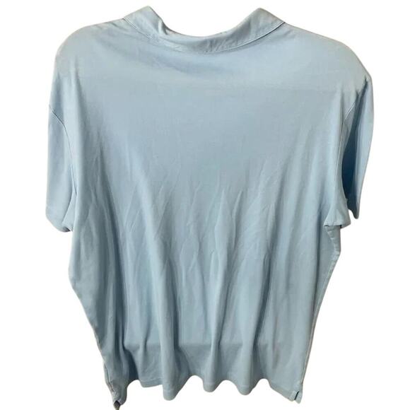 I Am Gentleman (Peace Love World) Blue Short Sleeve Polo Size XL - Picture 2 of 5